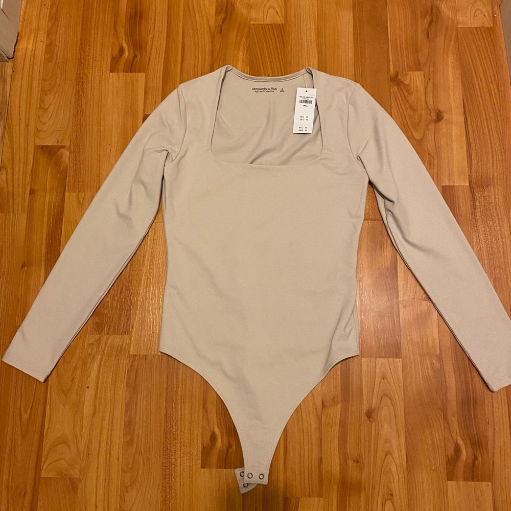 Tan Abercrombie Double Layered Bodysuit